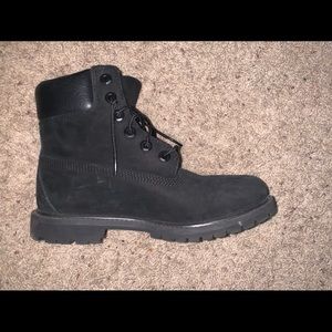 black Timberland boots